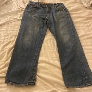 Fox Racing “Duster” jeans.  Size 36x32 Dark washed.